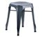 Lot 2 Tabourets Métal Gris Avec Perforations Sur L'assise - Metalica