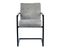 Chaise Avec Accoudoirs En Microfibre Gris Clair Et Pieds Luge - Gigi