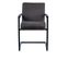 Chaise En Microfibre Gris Anthracite Et Pieds Luge Métal Noir - Gigi