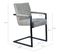 Lot 2 Chaises En Microfibre Gris Clair Et Pieds Luge En Métal - Gigi