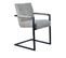 Lot 2 Chaises En Microfibre Gris Clair Et Pieds Luge En Métal - Gigi