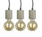 Lot De 3 Suspensions Lumineuses En Béton Gris - Calo 5188