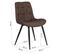 Lot De 2 Chaises En Tissu Marron Avec Pieds Métal Noir - Jaelle