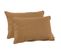 Lot 2 Taies D'oreillers 50x70 Cm Double Gaze De Coton Camel - Pepa 2