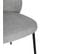 Lot De 2 Chaises En Tissu Gris Pieds Minimalistes Métal Noir - Blair