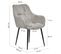 Lot De 2 Chaises Avec Accoudoirs Tissu Gris Clair Pieds Métal - Theo