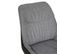 Chaise Pivotante 180° Tissu Gris Et Microfibre Pieds Métal - Jaden