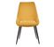 Lot De 2 Chaises En Tissu Jaune Et Pieds Fins En Métal Noir - Jazzy 2