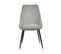 Lot De 2 Chaises En Tissu Gris Et Pieds Fins En Métal Noir - Jazzy 2