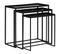 Set 3 Tables D'appoint / Consoles Gigognes En Métal Noir - Joey 3478