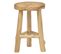 Tabouret / Table D'appoint D. 30 Cm En Bois De Teck Naturel - Toby