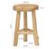 Tabouret / Table D'appoint D. 30 Cm En Bois De Teck Naturel - Toby