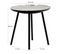 Table D'appoint Ronde Plateau Émaillé Gris Et Métal Noir - Lak 0504