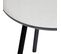 Table D'appoint Ronde Plateau Émaillé Gris Et Métal Noir - Lak 0504