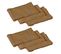 Lot De 6 Serviettes 40 X 40 Cm En Double Gaze De Coton Camel - Pepa