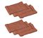 Lot 6 Serviettes 40 X 40 Cm En Double Gaze De Coton Terracotta - Pepa