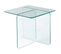 Table D'appoint Carrée L. 50 Cm En Verre Trempé Transparent - Ice