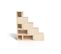 Escalier Cube De Rangement Hauteur 125 Cm  Vernis Naturel