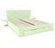 Lit Happy + Tiroirs + Chevets Amovibles - 2 Places, Couleur: Vert Pastel, Dimensions: 160x200