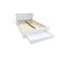 Lit Happy + Tiroirs + Chevets Amovibles - 2 Places, Couleur: Capiton Blanc, Dimensions: 160x200