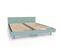 Lit Twin Bois Massif, Couleur: Bleu Pastel, Dimensions: 80x200