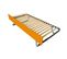 Tiroir Lit Sommier Relevable Pin, Couleur: Orange, Dimensions: 90x190