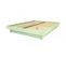 Lit Plateforme Bois Massif Pas Cher, Couleur: Vert Pastel, Dimensions: 140x200