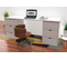 Bureau Cube Long 6 Tiroirs  Blanc