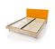 Lit Viking Style Scandinave Bois 2 Places, Couleur: Vernis Naturel/orange, Dimensions: 140x190