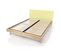 Lit Viking Style Scandinave Bois 2 Places, Couleur: Vernis Naturel/jaune, Dimensions: 140x200