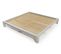 Lit King Size 200 X 200 Cm Bois, Couleur: Moka, Dimensions: 200x200