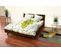 Lit Viking Style Scandinave Bois 2 Places, Couleur: Wengé, Dimensions: 140x190