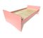 Lit Gigogne Abc Pin Massif, Couleur: Rose Pastel, Dimensions: 90x190