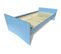 Lit Gigogne Abc Pin Massif, Couleur: Bleu Pastel, Dimensions: 90x190