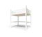 Lit Mezzanine Alpage Bois + Escalier Cube Hauteur Réglable, Couleur: Blanc, Dimensions: 160x200