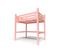 Lit Mezzanine Alpage Bois + Escalier Cube Hauteur Réglable, Rose Pastel / 160x200