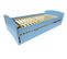 Lit Gigogne Happy Pin Massif, Couleur: Bleu Pastel, Dimensions: 90x190