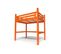 Lit Mezzanine Alpage Bois + Échelle Hauteur Réglable, Couleur: Orange, Dimensions: 160x200