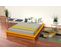 Lit Futon Solido Bois Massif - 2 Places, Couleur: Orange, Dimensions: 160x200