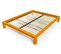 Lit King 2 Places Bois, Couleur: Orange, Dimensions: 140x190