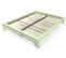 Lit King 2 Places Bois, Couleur: Vert Pastel, Dimensions: 160x200