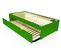 Lit Gigogne Malo Avec Tiroir Lit Bois, Couleur: Vert, Dimensions: 80x190