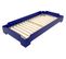 Lit Empilable 1 Place En Bois Massif, Couleur: Bleu Foncé, Dimensions: 80x200