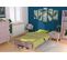 Lit Empilable 1 Place En Bois Massif, Couleur: Violet Pastel, Dimensions: 80x200