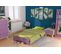 Lit Empilable 1 Place En Bois Massif, Couleur: Lilas, Dimensions: 80x200