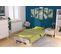 Lit Empilable 1 Place En Bois Massif, Couleur: Blanc, Dimensions: 90x200