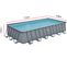 Piscine Tubulaire Grise - "ludo 5" - 7.32 X 3.66 X 1.32 M - Filtration à  Sable 5,7m3/h