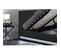 Cadre De Lit En Pu Noir Avec Rangements Et LED Intégrées 160x200 Cm New York