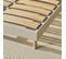 Sommier à Lattes En Bois Lino 140x190 Cm Coloris Beige Livré En Kit