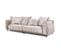 Canapé Droit Velours Beige Fiorenzo - 4 Places